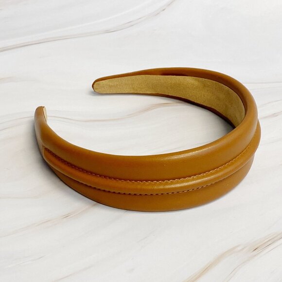 NWT - Ellison + Young - Chic Twisted Knot Faux Leather PU Headband - Picture 4 of 7